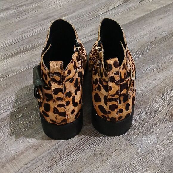 Steven‎ by Steve Madden Chavi-L Animal Leopard Print Calfhair Boots Sz 8 NEW - Picture 4 of 9
